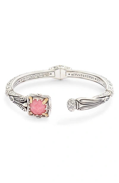 Shop Konstantino Gen K Tulite Doublet Cuff Bracelet In Pink