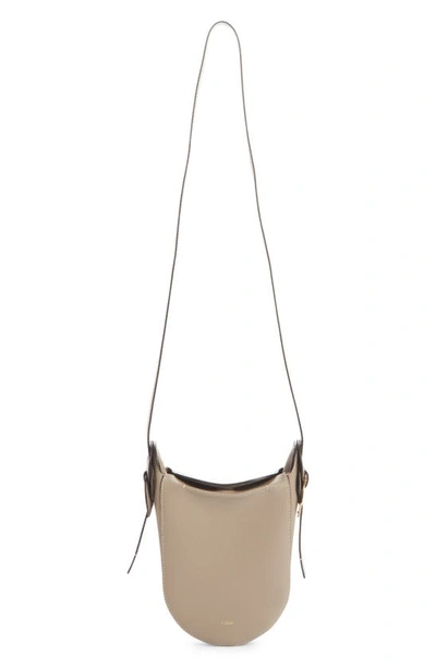 Shop Chloé Mini Darryl Leather Shoulder Bag In Motty Grey