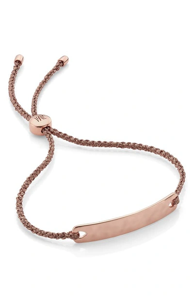 Monica Vinader Engravable Havana Mini Friendship Bracelet In Ros Gold
