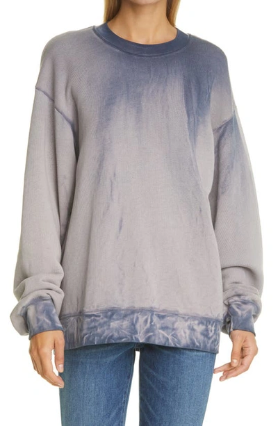 Shop Cotton Citizen Brooklyn Oversize Crew Sweatshirt In Navy Mix