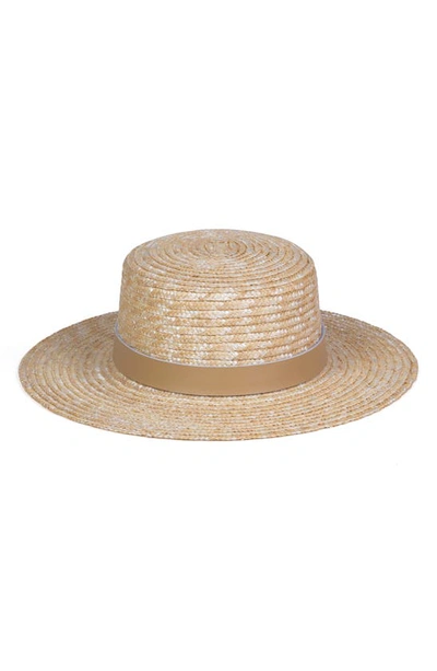 Shop Lack Of Color Spencer Leather Band Straw Hat In Natural