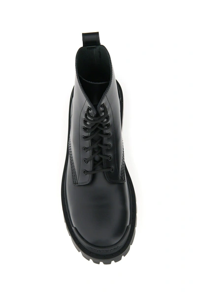 Shop Balenciaga Strike Combat Boots In Black