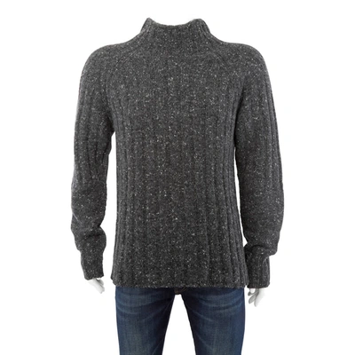 Shop Burberry Rib Knit Wool Cashmere Turtleneck Sweater