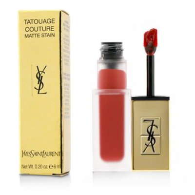 Shop Saint Laurent Ysl / Tatouage Couture Liquid Matte Lip Stain (12) Red Tribe .20 oz (6 Ml)