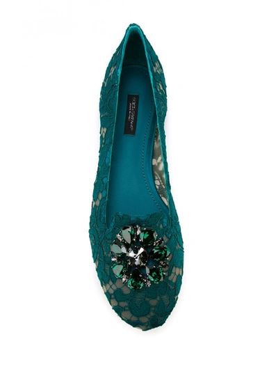Shop Dolce & Gabbana Dolce&gabbana Cruise Flat Shoes In Green
