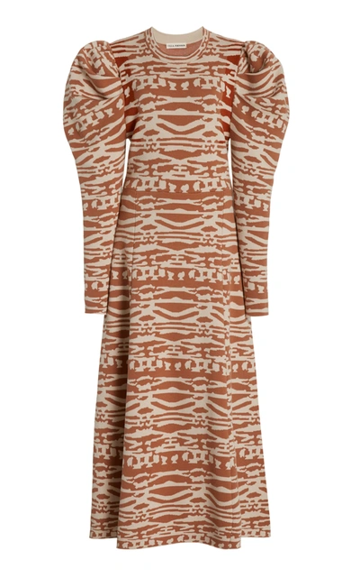 Shop Ulla Johnson Women's Andromeda Jacquard-wool Midi Dress In Print