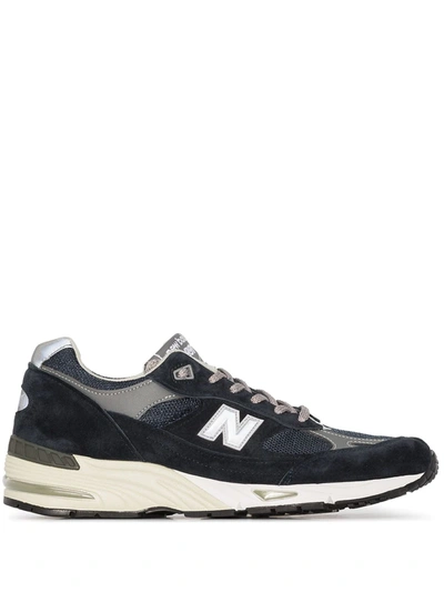 Shop New Balance 991 Low-top Sneakers In Blue