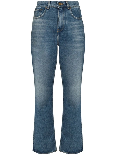 Shop Golden Goose Deryn High-waisted Flared Jeans In Blue