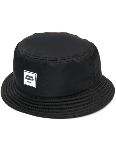 Shop Opening Ceremony Box-logo Bucket Hat In Black