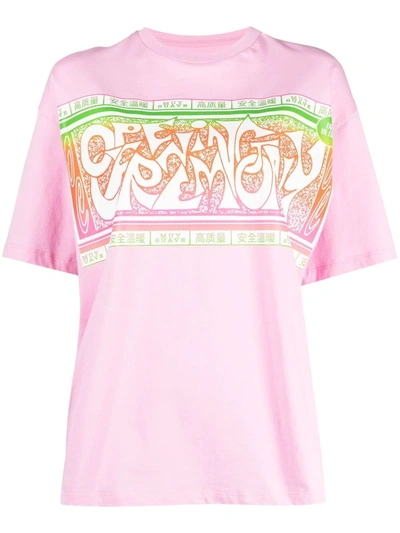 Shop Opening Ceremony Logo-print T-shirt In Pink