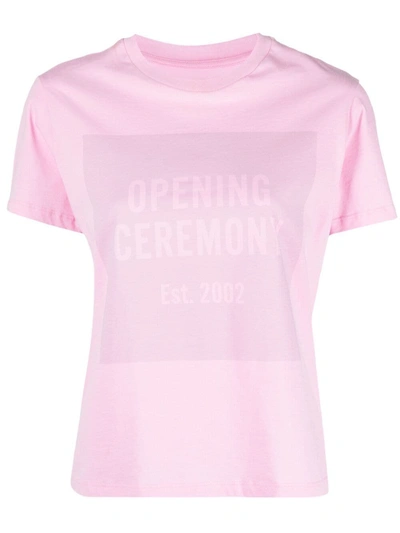 Shop Opening Ceremony Box Logo T-shirt In Pink