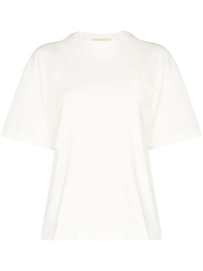 Shop Alemais Ribbed Knitted T-shirt In White