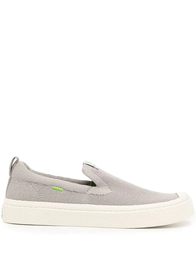Shop Cariuma Ibi Slip-on Knit Sneakers In Grey