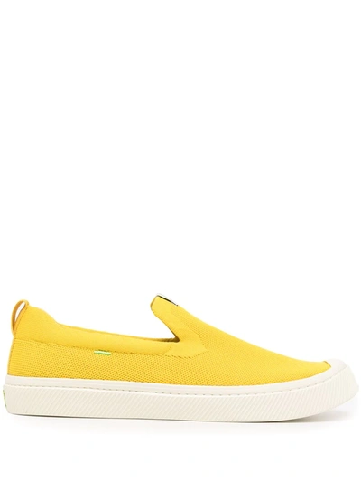 Shop Cariuma Ibi Slip-on Knit Sneakers In Yellow