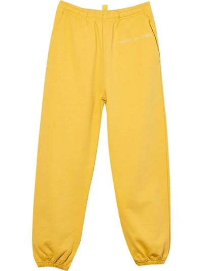 Shop Marc Jacobs The Sweatpants Logo-motif Track Pants In Yellow