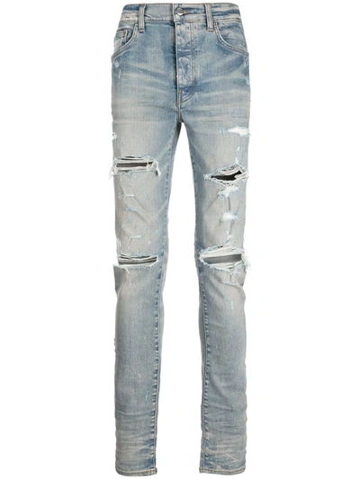 Shop Amiri Trasher Plus Skinny Jeans In Blue
