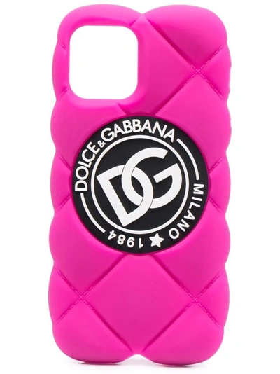 Shop Dolce & Gabbana Logo-debossed Iphone 12 Pro Case In Pink
