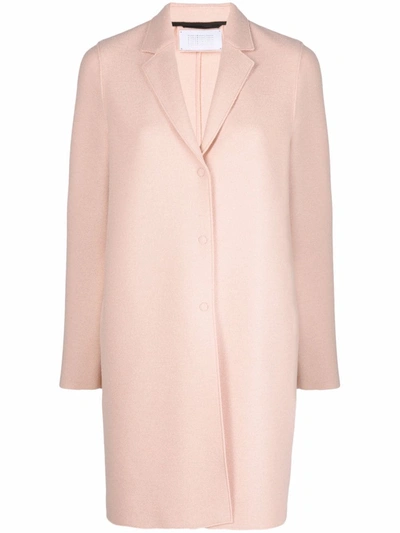 Shop Harris Wharf London Single-breasted Mid-length Coat In Pink