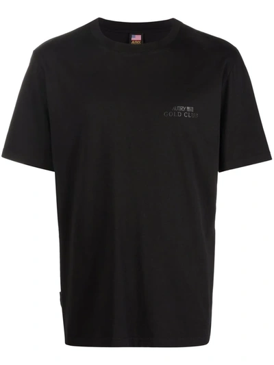 Shop Autry Logo-print Cotton T-shirt In Black