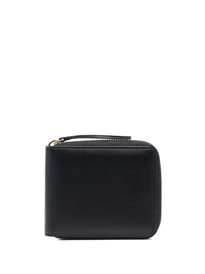 Shop Maison Margiela Four-stitch Zip-fastening Wallet In Black