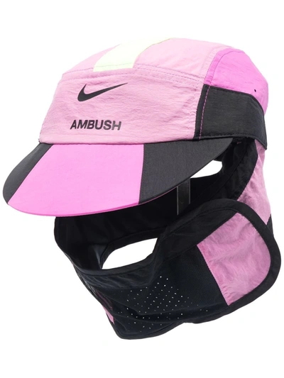 Shop Ambush X Nike Logo-print Panelled Cap In Purple