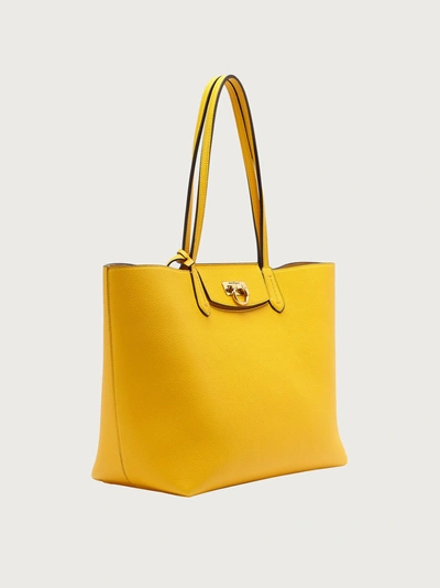 Shop Ferragamo Gancini Tote Bag (s) In Yellow