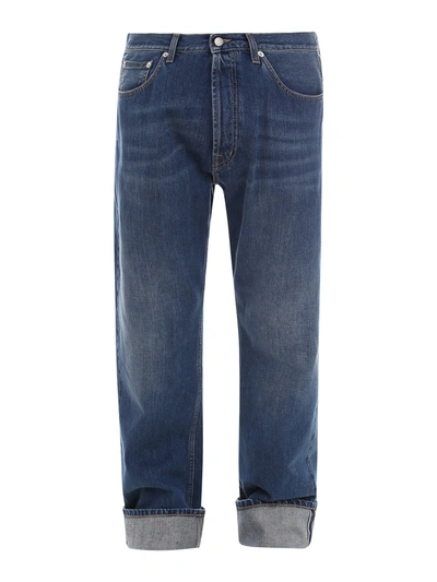 Shop Alexander Mcqueen Denim Jeans In Medium Wash