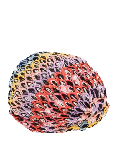 Shop Missoni Crochet-knit Turban In Multicolour