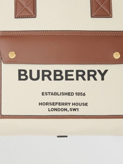 Shop Burberry Medium Freya Tote In Natural/tan