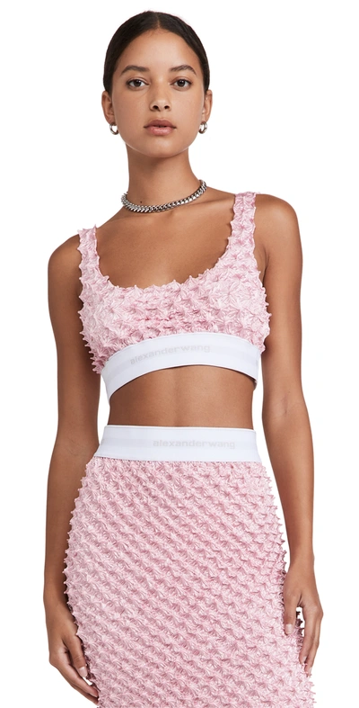 Shop Alexander Wang Shibori Bra Top With Logo Elastic Band