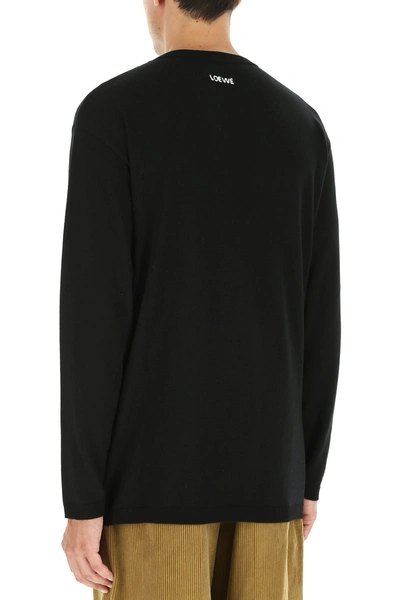 Shop Loewe Black Wool Sweater Black  Uomo Xl