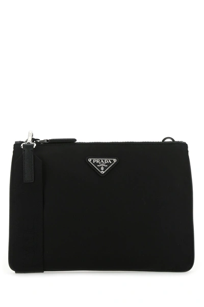 Shop Prada Black Re-nylon Crossbody Bag  Nd  Uomo Tu