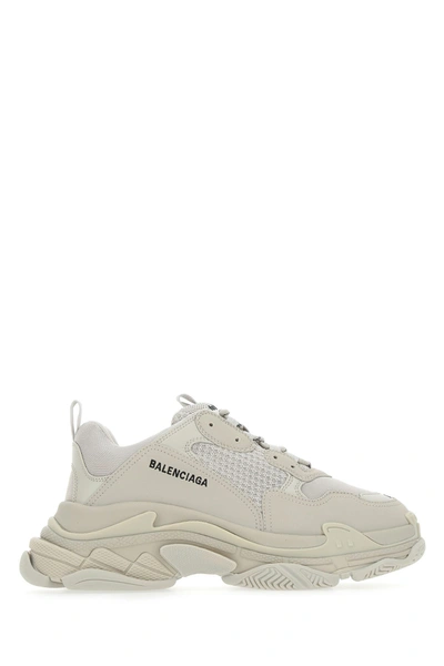 Shop Balenciaga Sand Mesh And Synthetic Leather Triple S Sneakers Beige  Uomo 41