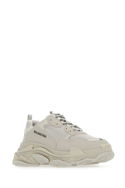 Balenciaga Triple S Mesh And Faux Leather Sneakers In Neutrals | ModeSens