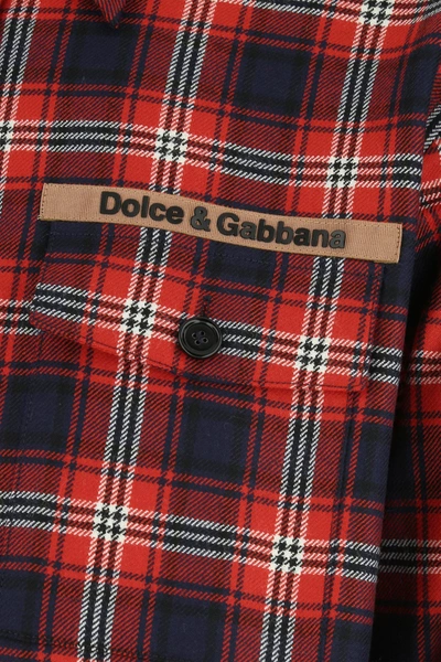 Shop Dolce & Gabbana Embroidered Wool Shirt Nd  Uomo 52