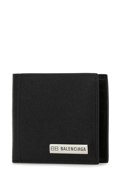 Shop Balenciaga Black Leather Wallet Black  Uomo Tu