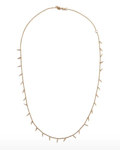 Shop Sydney Evan Pave Diamond Fringe Drop Necklace In Gold