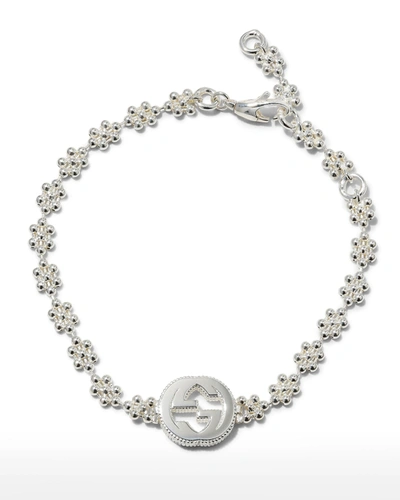 Shop Gucci Interlocking G Bracelet In Silver