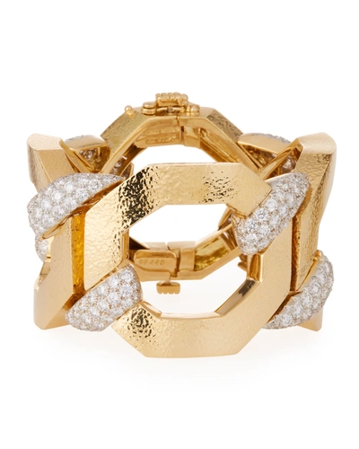 Shop David Webb 57th 18k Juno Diamond-link Bracelet