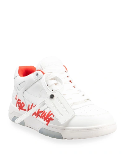 Shop Off-white Men's Out Of Office For Walking Trainer Sneakers In White / Red