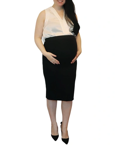 Shop Emilia George Maternity Hilary Pencil Skirt In Black