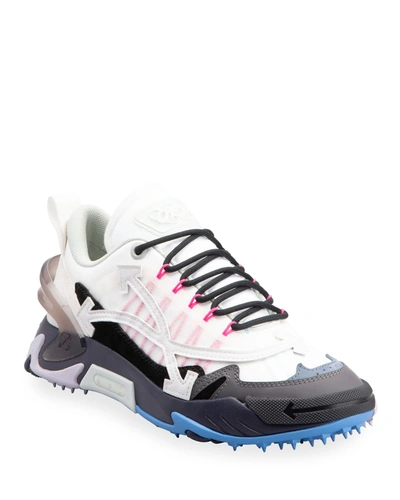 Shop Off-white Men's Odsy 2000 Multicolor Mesh Chunky Sneakers In White / Grey