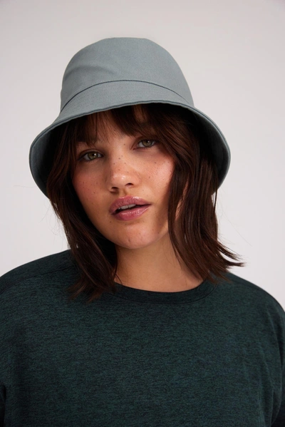 Shop Girlfriend Collective Cove 50/50 Bucket Hat In Blue