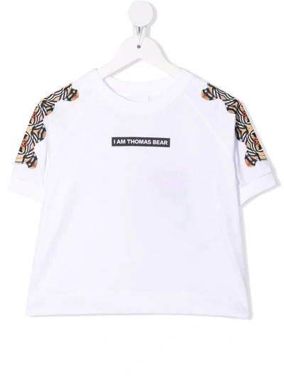 Shop Burberry Montage-print T-shirt In White