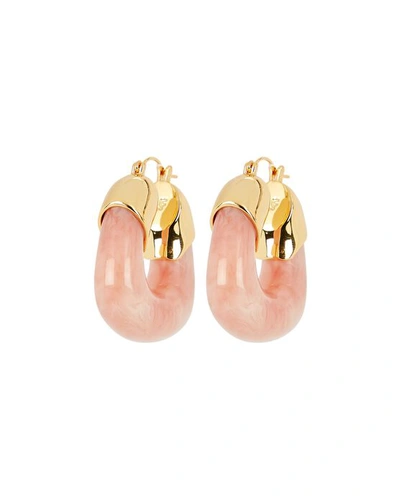 Shop Lizzie Fortunato Organic Hoop Earrings In Pink