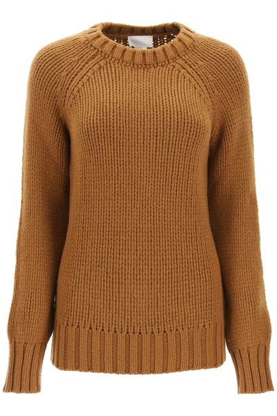Shop Apc Crewneck Wool Sweater In Camel (brown)