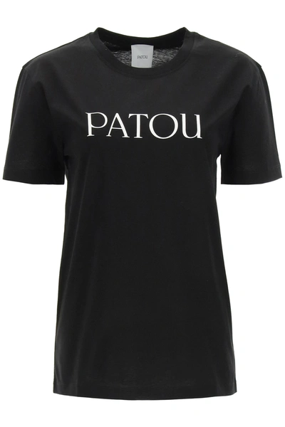 Shop Patou Logo Print T-shirt In Black (black)