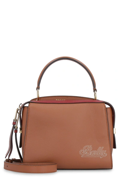 Bally Amoeba Leather Handbag In Saddle Brown | ModeSens