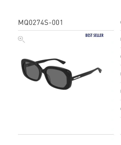 Shop Alexander Mcqueen Mq0274s Black Sunglasses