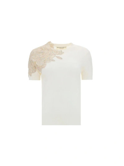 Shop Ermanno Scervino Top In Snow White/off White